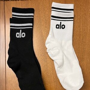 ALO Yoga Black and White Casual Socks never worn